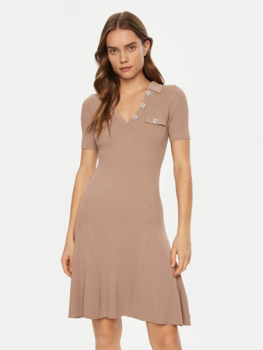 Zdjęcie produktu Guess Sukienka dzianinowa W5RK18 Z2U00 Beżowy Regular Fit