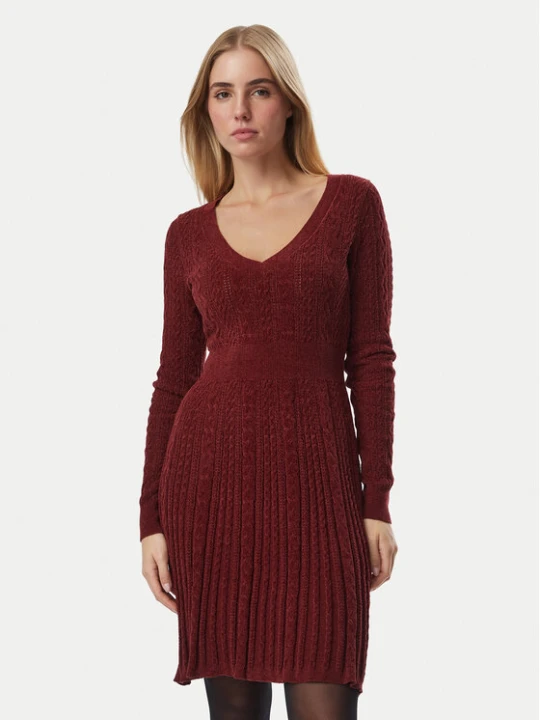 Zdjęcie produktu Guess Sukienka dzianinowa W6BK31 Z1443 Bordowy Regular Fit
