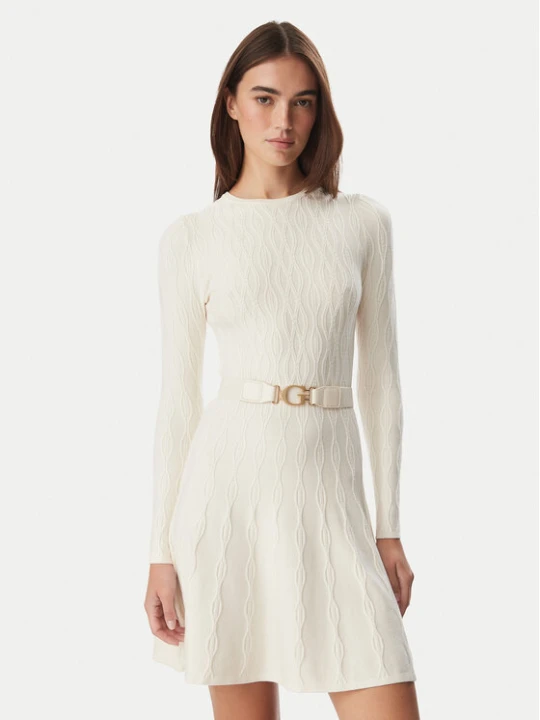 Zdjęcie produktu Guess Sukienka dzianinowa W6BK64 Z1569 Kremowy Regular Fit