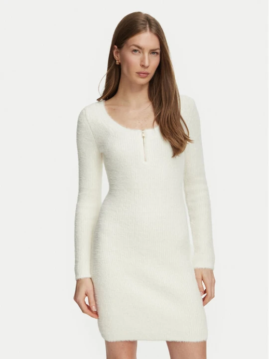 Zdjęcie produktu Guess Sukienka dzianinowa W6BK89 Z1921 Kremowy Regular Fit