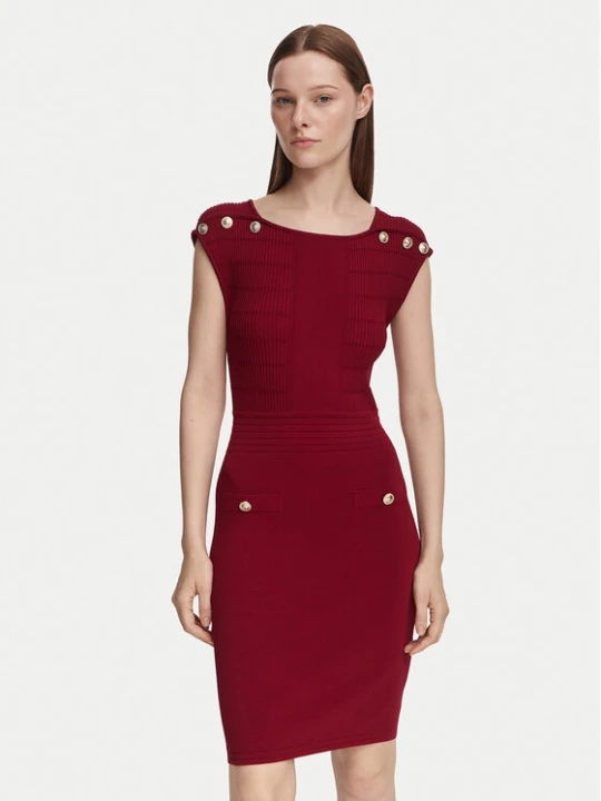 Zdjęcie produktu Guess Sukienka dzianinowa W6YK34 Z0969 Bordowy Slim Fit