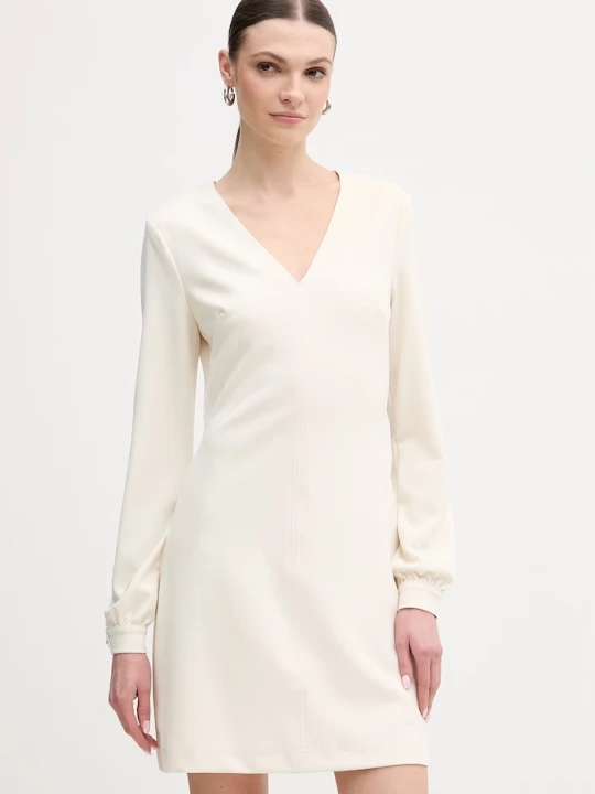 Zdjęcie produktu Guess sukienka EVELINA beżowy