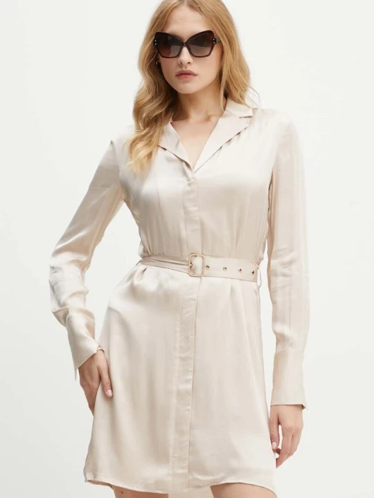 Zdjęcie produktu Guess sukienka GRACE beżowy
