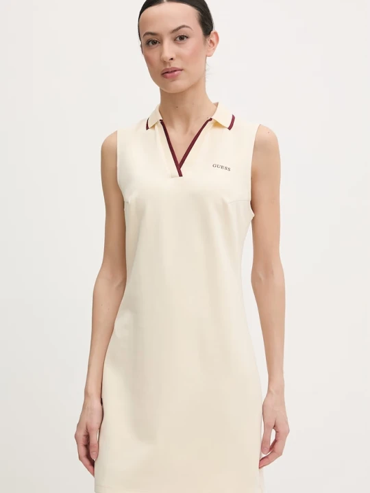 Zdjęcie produktu Guess sukienka JASMINE beżowy