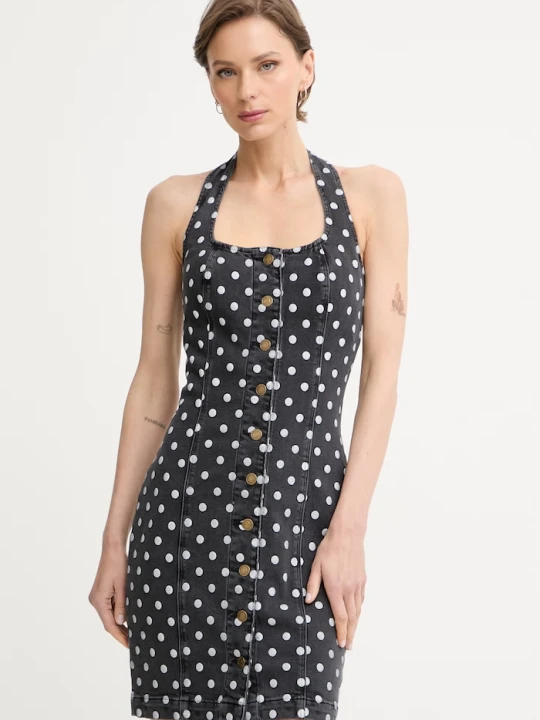 Zdjęcie produktu Guess sukienka jeansowa JOCELYN szary