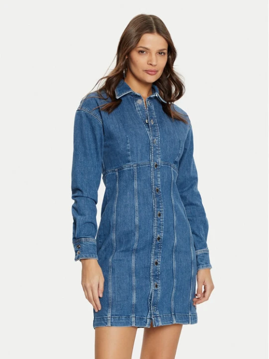 Zdjęcie produktu Guess Sukienka jeansowa W5RK99 D4H71 Niebieski Regular Fit