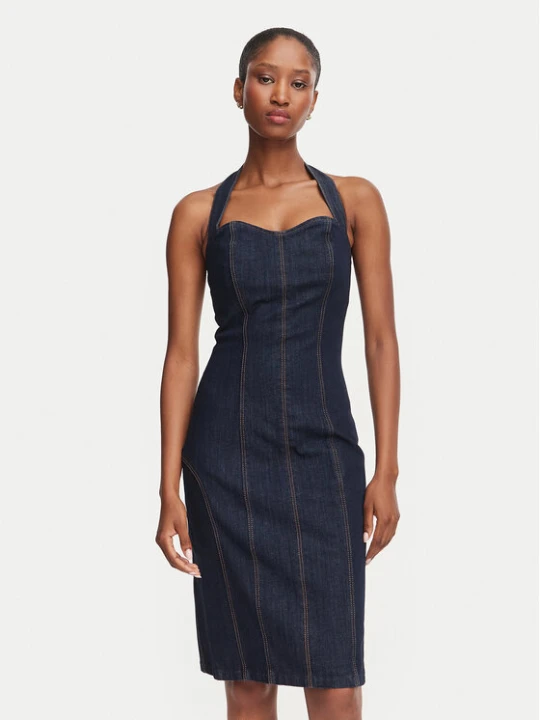 Zdjęcie produktu Guess Sukienka jeansowa W6YK07 D1346 Granatowy Slim Fit