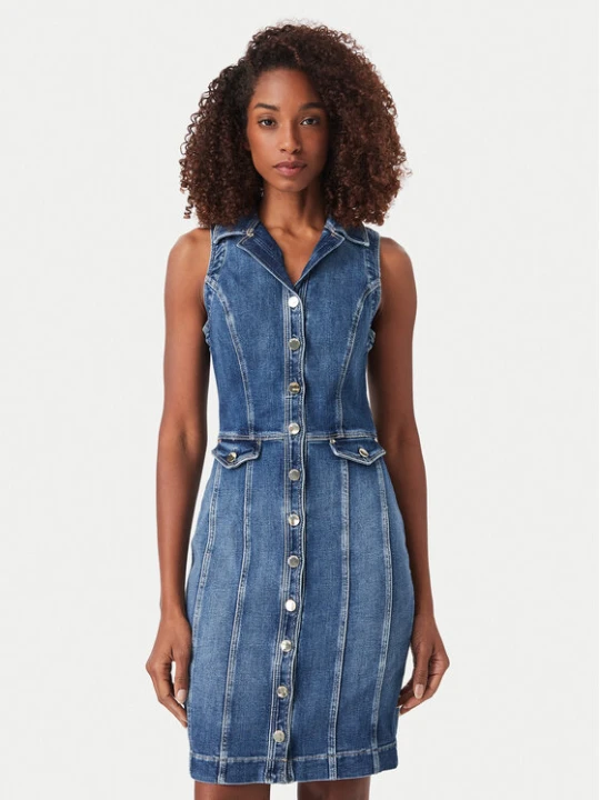 Zdjęcie produktu Guess Sukienka jeansowa W6YK24 D1763 Niebieski Slim Fit