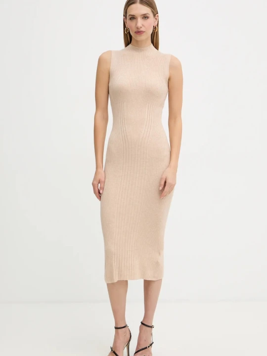 Zdjęcie produktu Guess sukienka JULIA beżowy