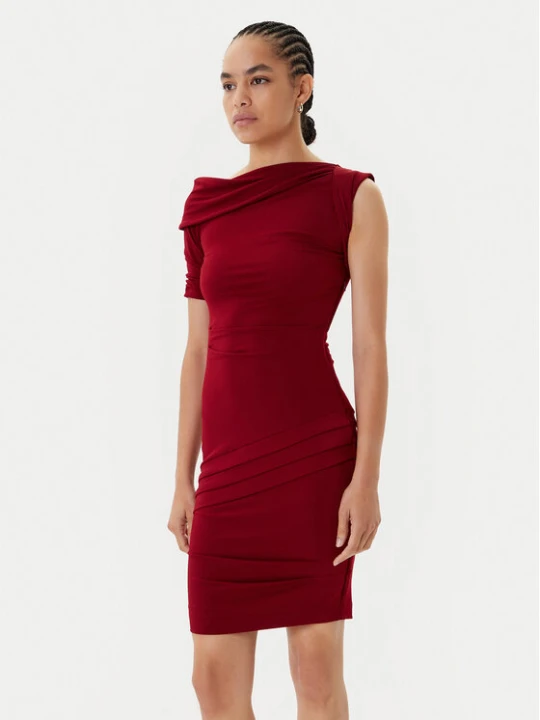 Zdjęcie produktu Guess Sukienka koktajlowa W5BK71 KCVG2 Bordowy Slim Fit