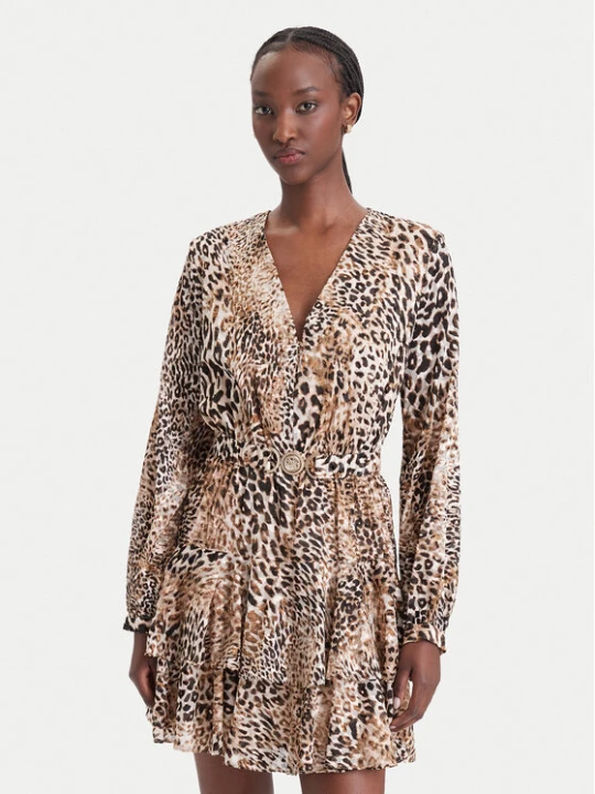 Zdjęcie produktu Guess Sukienka koktajlowa W6BK42 W4225 Brązowy Regular Fit