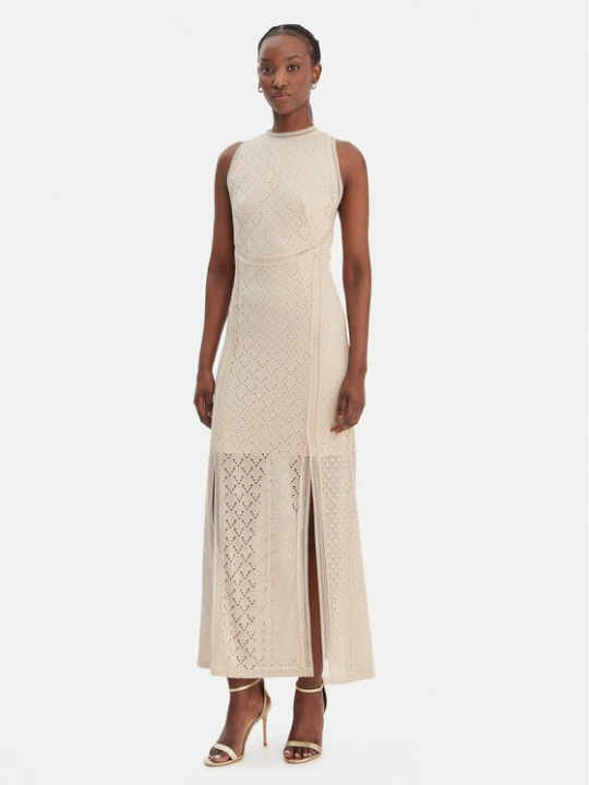 Zdjęcie produktu Guess Sukienka koktajlowa W6GK16 K2953 Beżowy Slim Fit