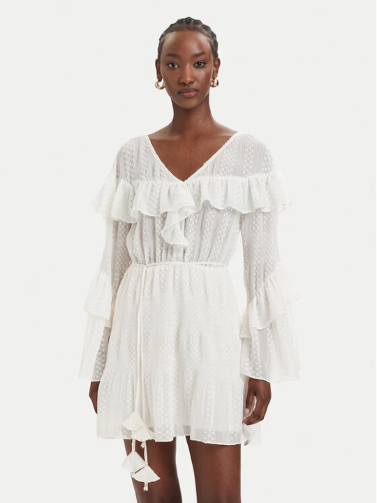 Zdjęcie produktu Guess Sukienka koktajlowa W6GK72 W1992 Kremowy Regular Fit