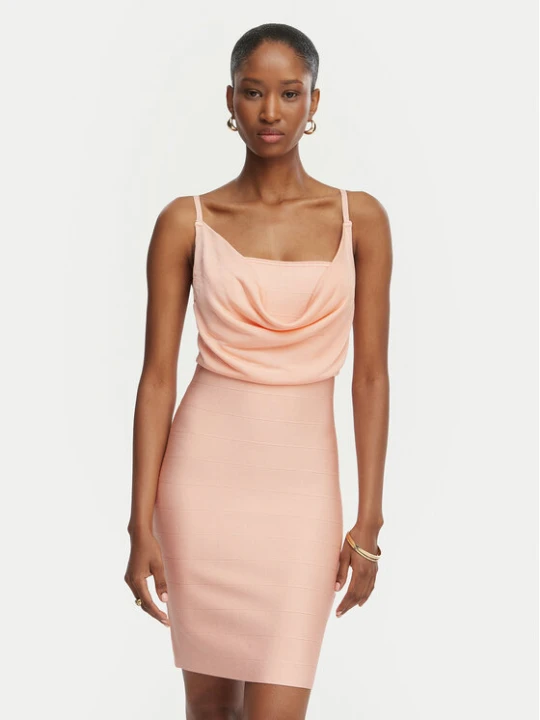 Zdjęcie produktu Guess Sukienka koktajlowa W6GK83 Z0686 Koralowy Slim Fit