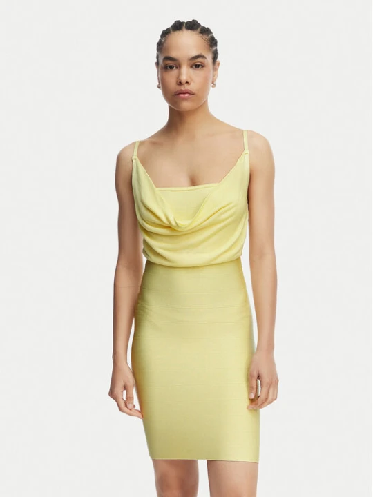 Zdjęcie produktu Guess Sukienka koktajlowa W6GK83 Z0686 Żółty Slim Fit