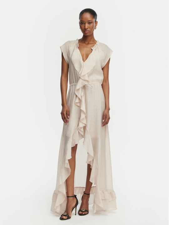 Zdjęcie produktu Guess Sukienka koktajlowa W6GK87 W2111 Beżowy jasny Regular Fit