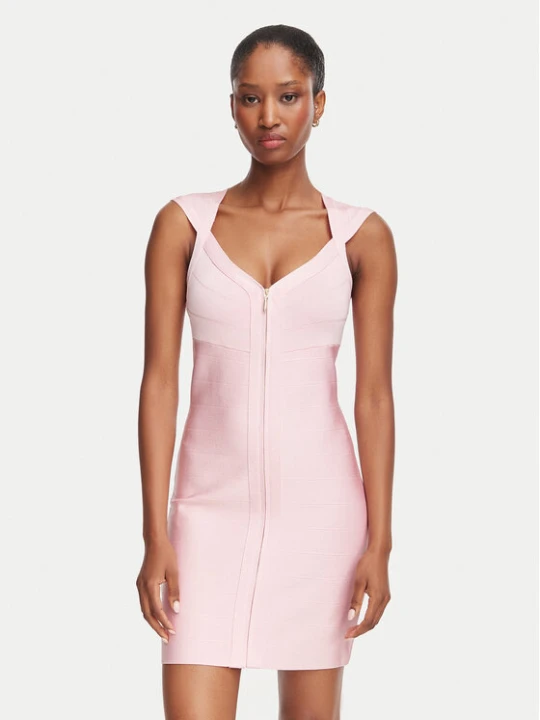 Zdjęcie produktu Guess Sukienka koktajlowa W6YKAQ Z1265 Różowy Slim Fit