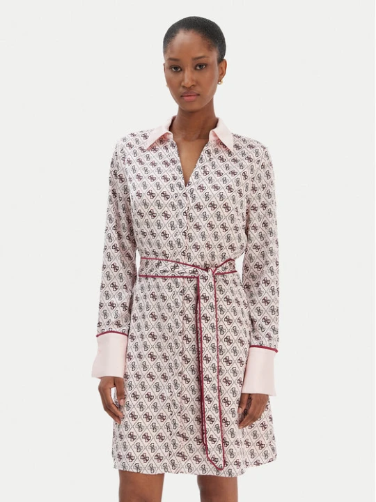 Zdjęcie produktu Guess Sukienka koszulowa W6RK90 WF1T2 Różowy Regular Fit