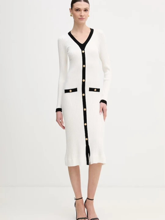 Zdjęcie produktu Guess sukienka LAUREL beżowy