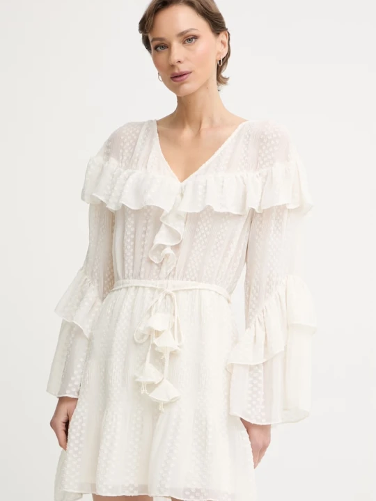 Zdjęcie produktu Guess sukienka LAURENCE beżowy