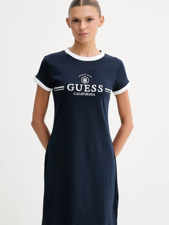 Zdjęcie produktu Guess sukienka MILA granatowy