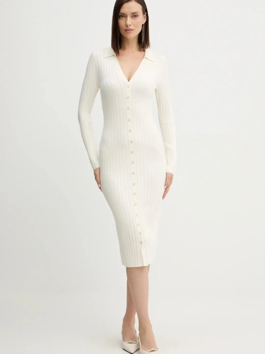 Zdjęcie produktu Guess sukienka MIRANDA beżowy