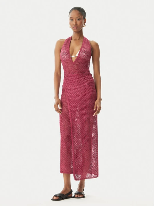 Zdjęcie produktu Guess Sukienka plażowa E6GK04 Z5402 Bordowy Classic Fit