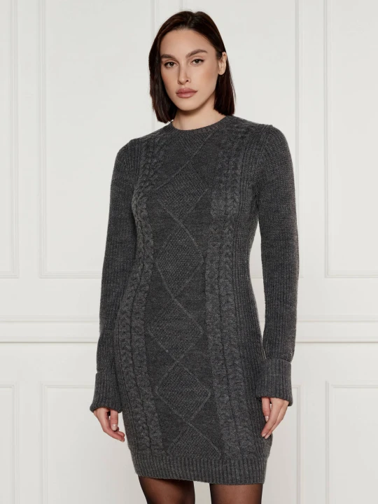 Zdjęcie produktu GUESS Sukienka Serena | z dodatkiem wełny szary