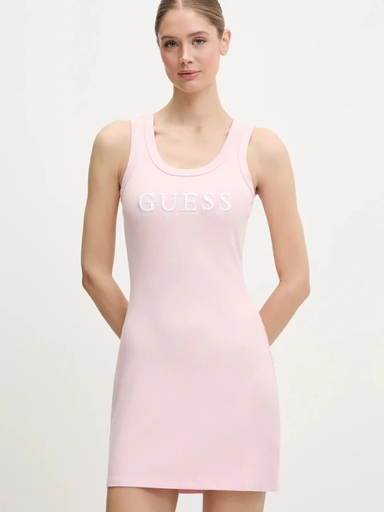 Zdjęcie produktu Guess sukienka SUNFLOWER różowy