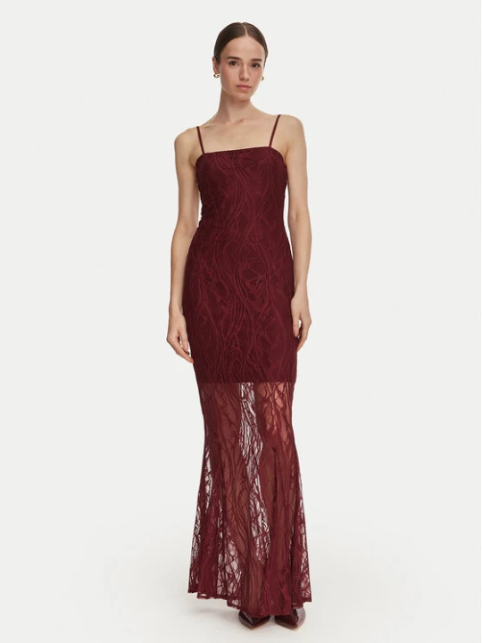 Zdjęcie produktu Guess Sukienka wieczorowa W6YK12 K4359 Bordowy Slim Fit