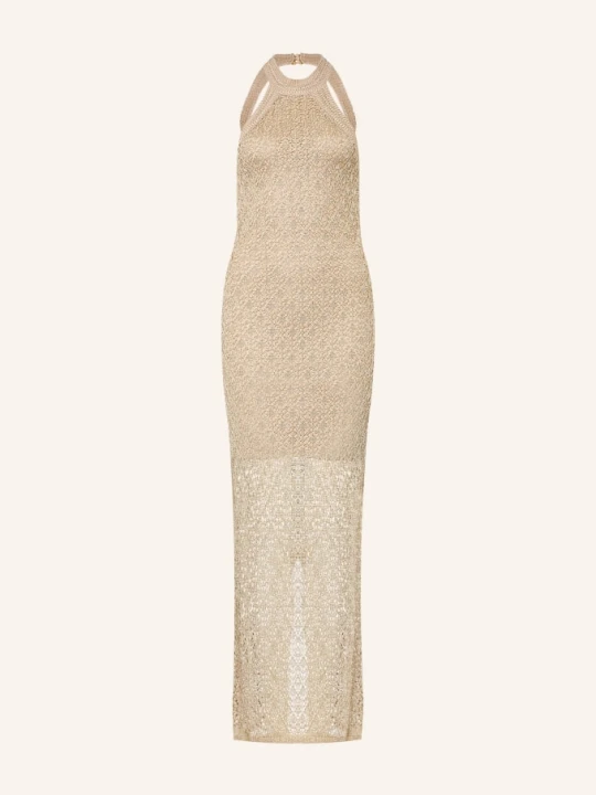 Zdjęcie produktu Guess Sukienka Z Dzianiny Serina Z Brokatową Przędzą beige ZŁOTY
