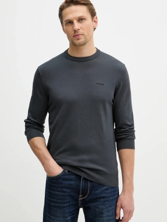 Zdjęcie produktu Guess sweter bawełniany KALIL szary