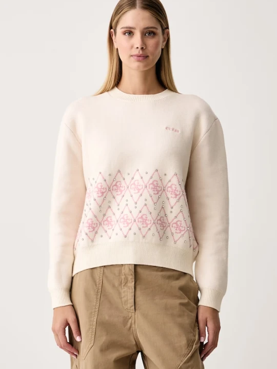 Zdjęcie produktu Guess sweter damski LILY beżowy