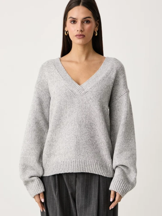 Zdjęcie produktu Guess sweter damski z dodatkiem wełny JOLENE szary