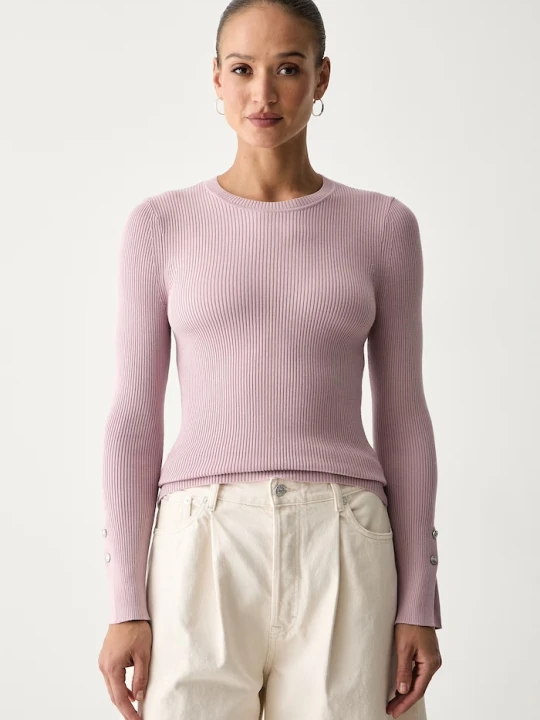 Zdjęcie produktu Guess sweter damski z wiskozą ELLIE różowy