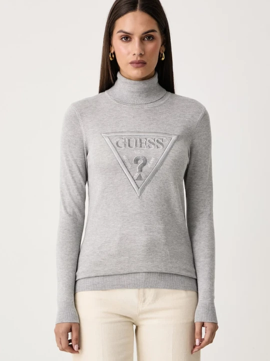 Zdjęcie produktu Guess sweter damski z wiskozą HALLIE szary