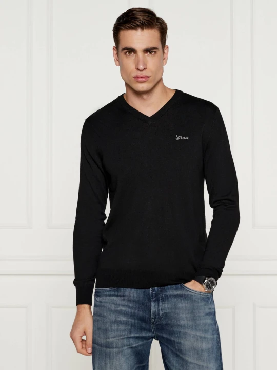 Zdjęcie produktu GUESS Sweter DAREN | Regular Fit | z dodatkiem wełny czarny
