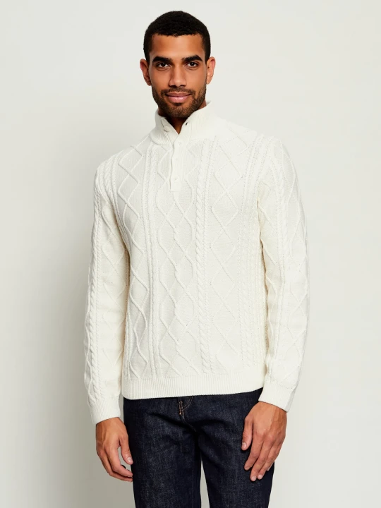 Zdjęcie produktu GUESS Sweter Dawson | Regular Fit biały