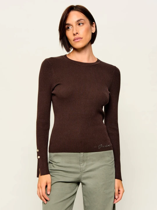 Zdjęcie produktu GUESS Sweter Ellie | Slim Fit brązowy