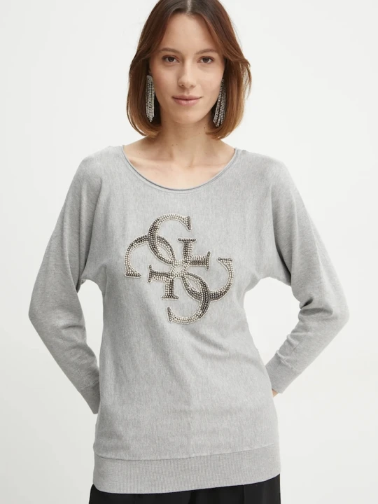 Zdjęcie produktu Guess sweter EMERIE szary