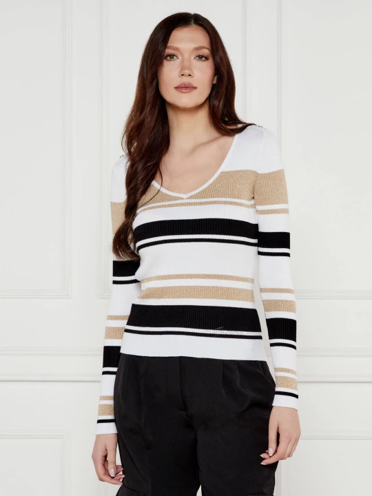Zdjęcie produktu GUESS Sweter Evie | Slim Fit biały