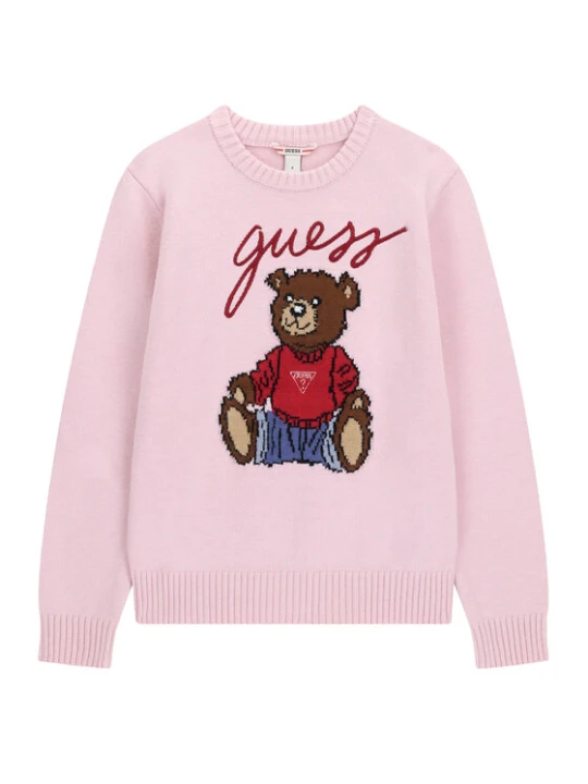 Zdjęcie produktu Guess Sweter H6BR01 Z1336 Różowy jasny Regular Fit