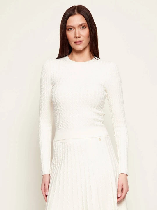 Zdjęcie produktu GUESS Sweter Hana | Slim Fit biały
