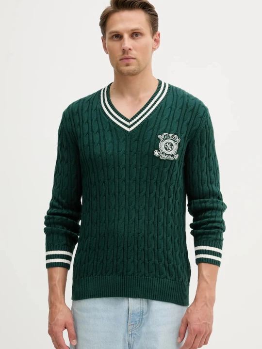 Zdjęcie produktu Guess sweter HEWIE zielony