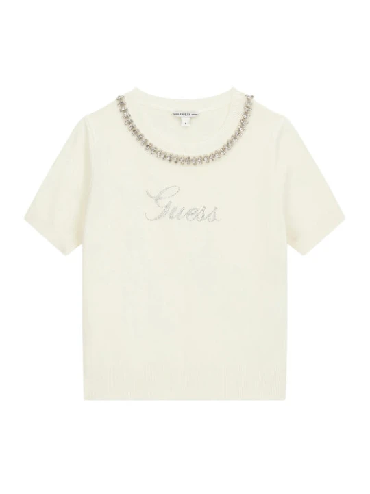 Zdjęcie produktu Guess Sweter J6RR14 Z2NQ2 Écru Regular Fit Kremowy