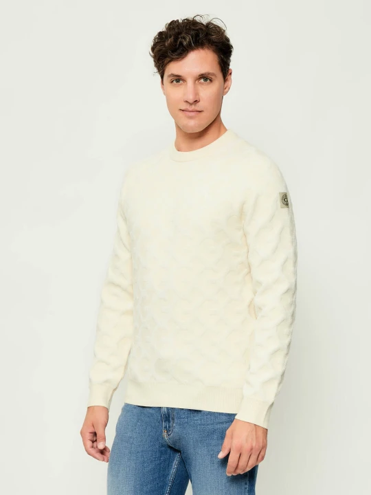 Zdjęcie produktu GUESS Sweter JOHN | Regular Fit beżowy