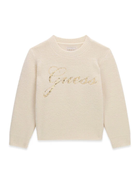 Zdjęcie produktu Guess Sweter K6BR01 Z1279 Kremowy Regular Fit