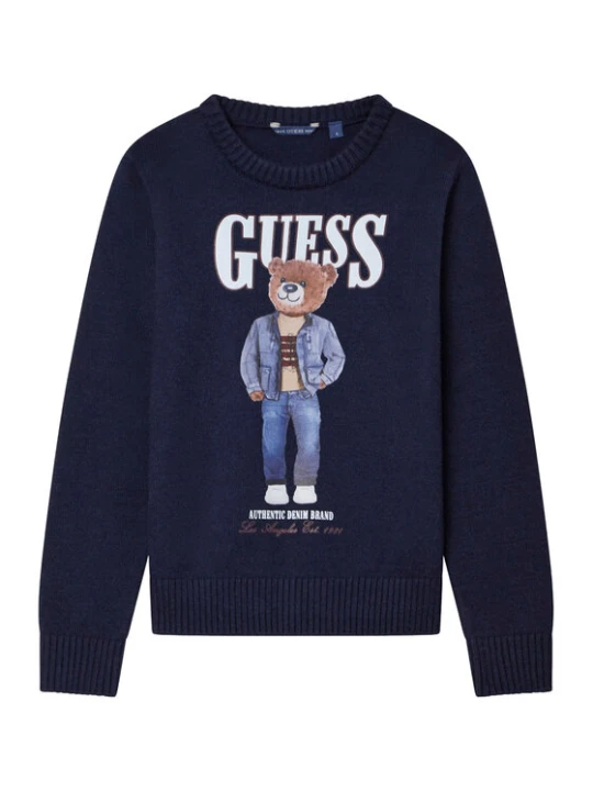 Zdjęcie produktu Guess Sweter L6RR04 Z2ZK2 Granatowy Regular Fit