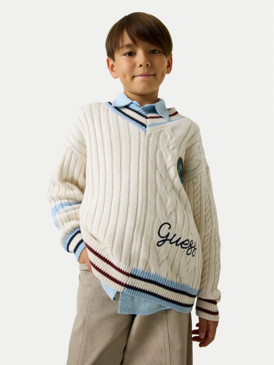 Zdjęcie produktu Guess Sweter L6YR14 Z0892 Kremowy Regular Fit