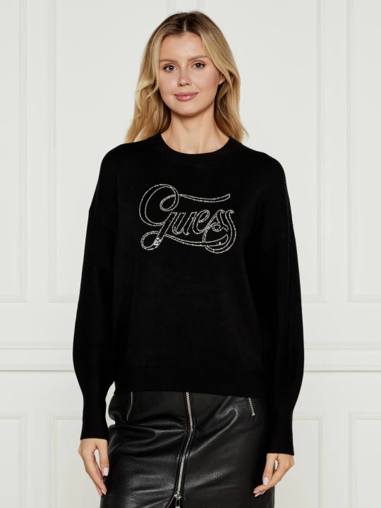 Zdjęcie produktu GUESS Sweter LAURA | Regular Fit czarny
